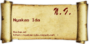 Nyakas Ida névjegykártya